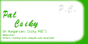 pal csiky business card